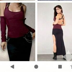 NWOT. Liloo: Katniss Tank Top. Wine Colour. Small